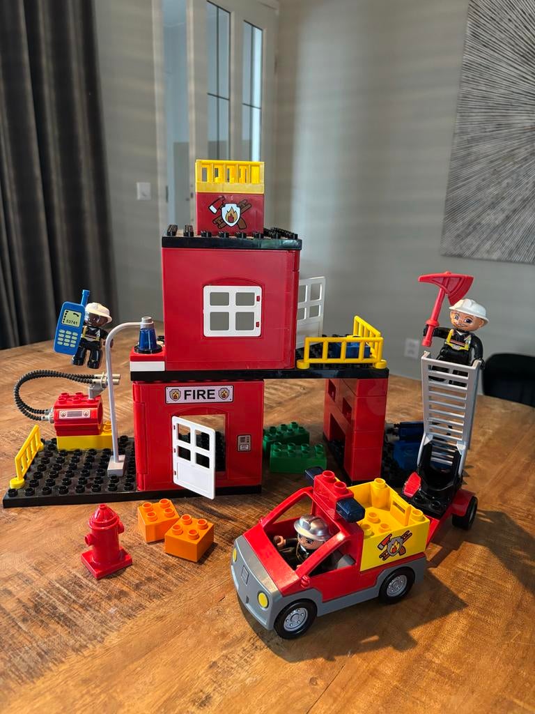 LEGO Duplo brandweerkazerne set 4664, Inclusief minifiguren, Gebruikt, Ophalen of Verzenden, Duplo