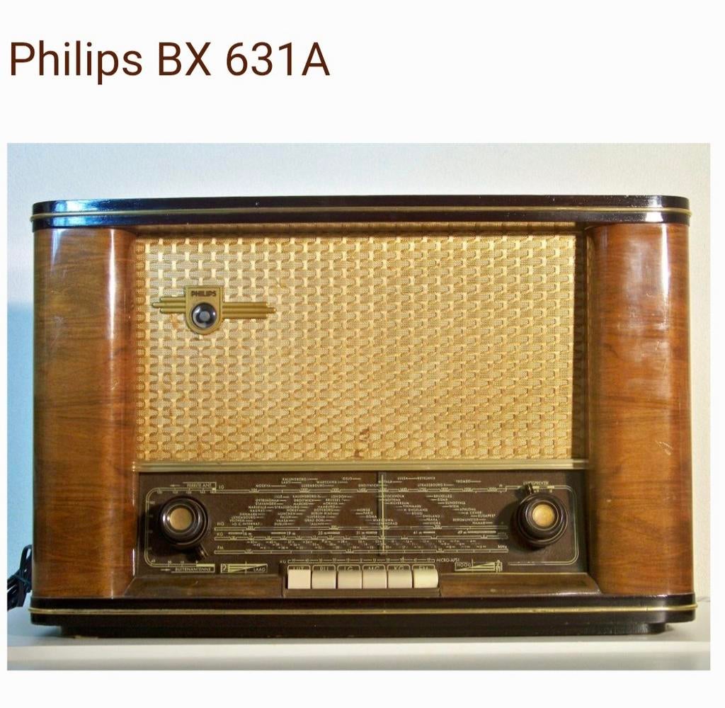 Philips buizenradio BX 631 A 1953, Audio, Tv en Foto, Radio's, Ophalen, Gebruikt, Radio