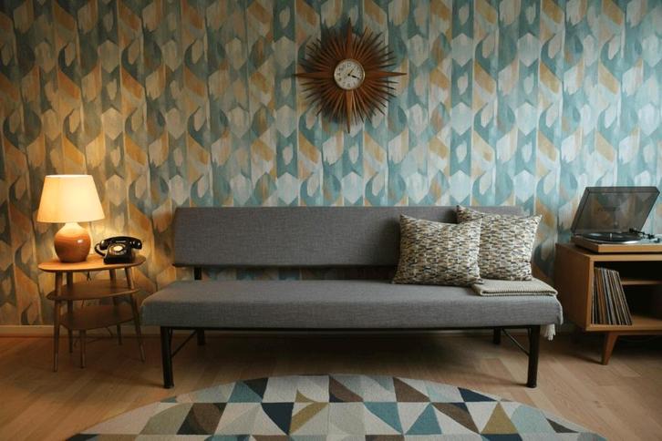 Jaren 50 Daybed (De Gezel upgrade), Huis en Inrichting, Banken | Sofa's en Chaises Longues, Gebruikt, Tweepersoons, 150 tot 200 cm