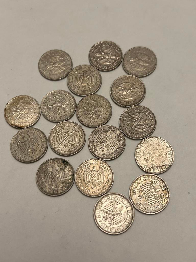 17x Duitse Mark munten - Diverse jaren en condities, Postzegels en Munten, Munten | Europa | Niet-Euromunten, Ophalen, Duitsland