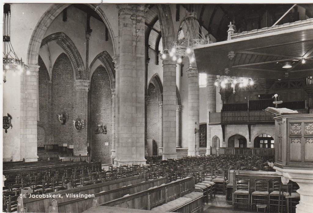 vlissingen- interieur st. jacobskerk, Ophalen of Verzenden, Zeeland