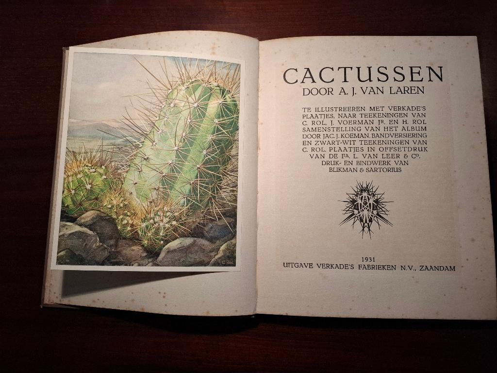 Plaatjesalbum Verkade - Cactussen (1931), Ophalen of Verzenden, Gelezen, AJ van Laren, Plaatjesalbum
