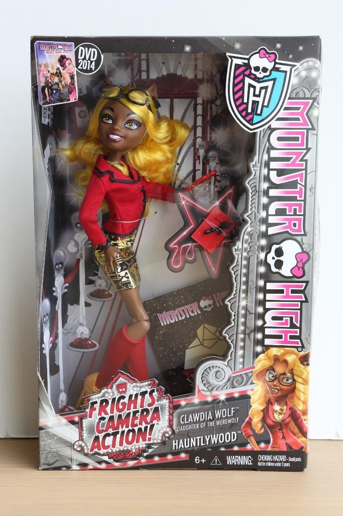 Monster High Clawdia Wolf Hauntlywood Frights Camera Action, Verzamelen, Poppen, Ophalen of Verzenden, Nieuw, Fashion Doll