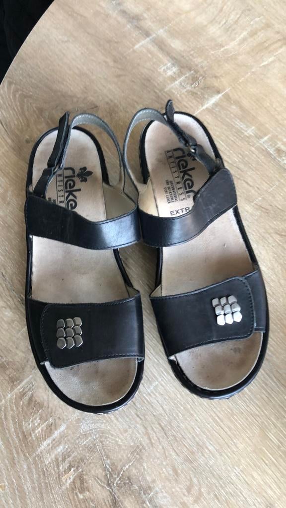 z.g.a.n. Rieker sandalen, 40, extra breed., Ophalen, Zwart, Sandalen of Muiltjes, Zo goed als nieuw