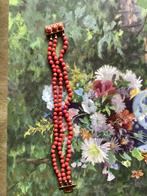 Bloedkoralen armband met gouden slot, Verzenden, Goud, Armband