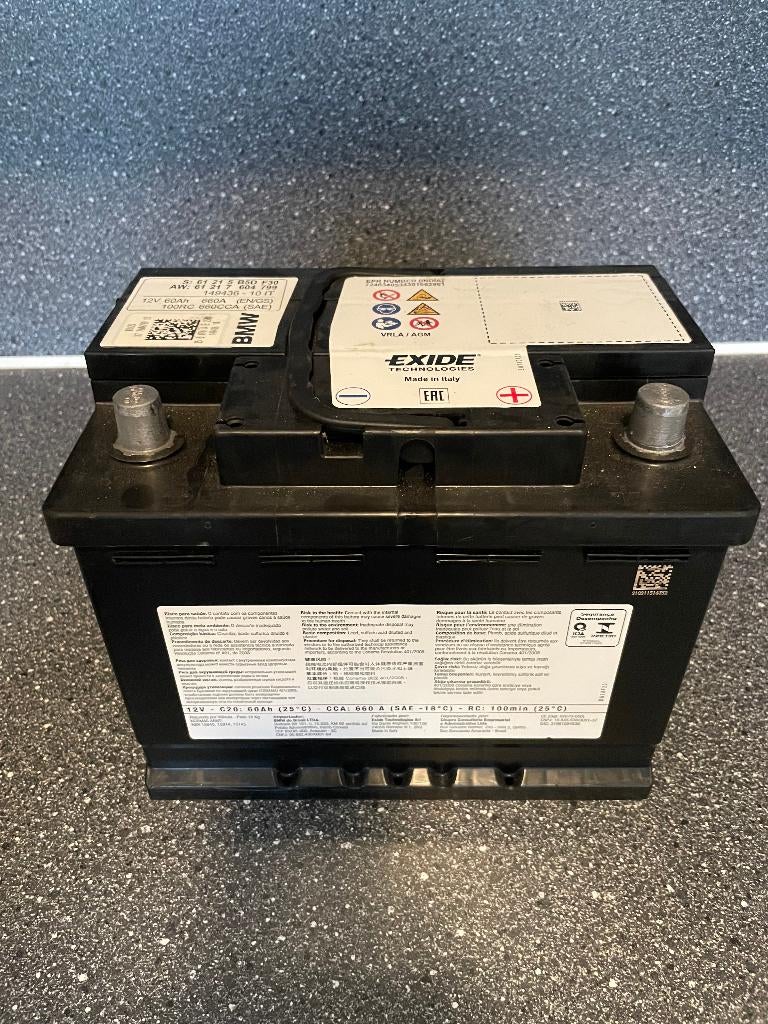 BMW AGM Accu 60Ah (OEM), Auto-onderdelen, Accu's en Toebehoren, Ophalen, Gebruikt, Mini