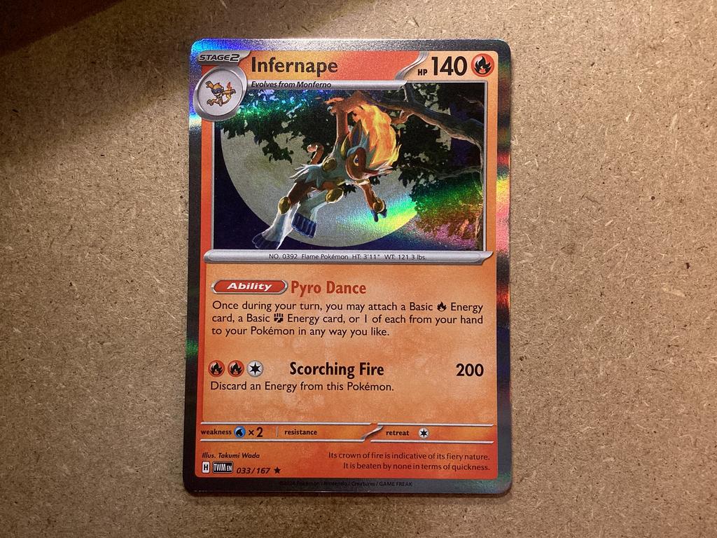 1x Infernape [TWM 033/167] (Near Mint, Holo), Ophalen of Verzenden, Zo goed als nieuw, Losse kaart, Foil