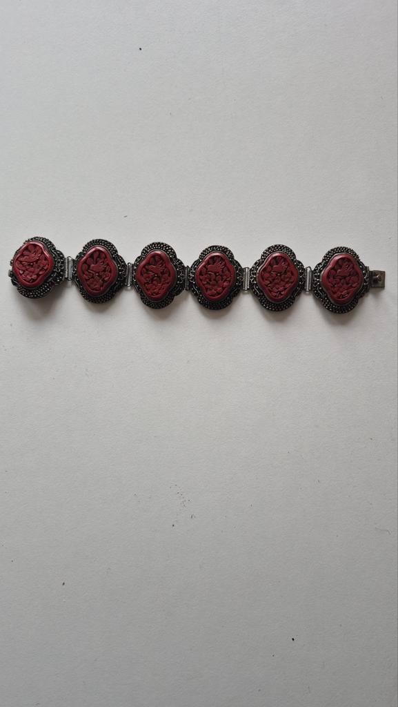 Chinese zilveren armband, Ophalen of Verzenden, Zo goed als nieuw, Zilver, Armband