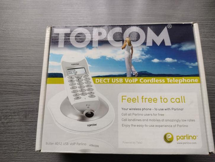 Topcom Butler 4012 USB VoIP Draadloze Telefoon, Telecommunicatie, Vaste telefoons | Handsets en Draadloos, Zo goed als nieuw, 1 handset