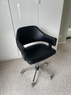 Bureaustoel Eron zwart leer, Ophalen, Gebruikt, Zwart, Bureaustoel