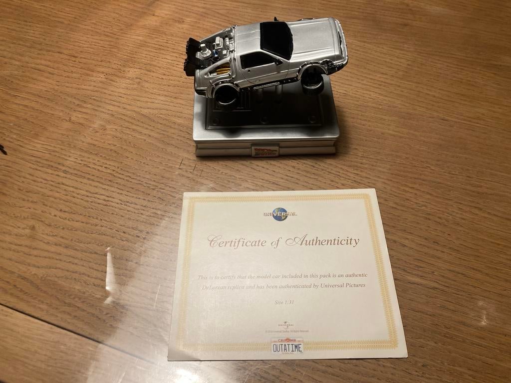 Back to the Future BTTF Delorean 1:31, Ophalen of Verzenden, Zo goed als nieuw, Auto