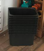 12 zwarte ikea trofast bakken medium, Ophalen of Verzenden, Zo goed als nieuw, Kunststof, Minder dan 30 cm