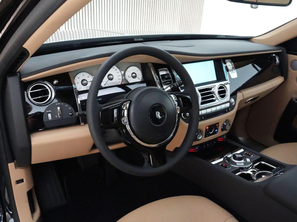 Rolls-Royce Ghost 6.6 V12 |1e lak|schuif/kantel|memory|lucht, Auto's, Automaat, Gebruikt, 12 cilinders, Zwart