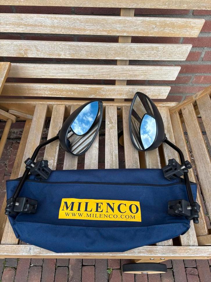 Milenco Aero caravanspiegels - Goede staat, makkelijk te mon, Caravans en Kamperen, Caravan accessoires, Zo goed als nieuw, Ophalen