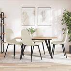 4 nieuwe etkamerstoelen creme ribstof eetkamer stoel in doos, Huis en Inrichting, Stoelen, Ophalen, N, N, Nieuw