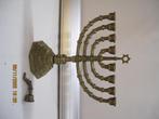 joodse kandelaar koper menorah chanoeka 24/24 cm (363), Verzenden, Koper of Brons