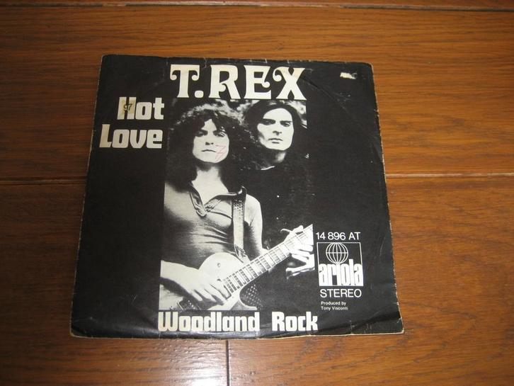 T rex 5x, Cd's en Dvd's, Vinyl Singles, Gebruikt, Single, Rock en Metal, 7 inch, Ophalen of Verzenden