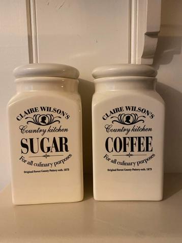 Claire Wilson Koffie & Suiker Potten beschikbaar voor biedingen