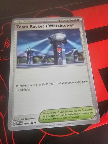 Pokémon kaart - Destined Rivals - Team Rocket's Watchtower beschikbaar voor biedingen