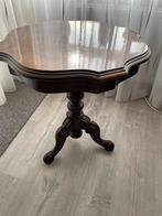 Elegante notenhouten bijzettafel – Rococo stijl Louis XV, Ophalen, Minder dan 55 cm, Rococo, Rond