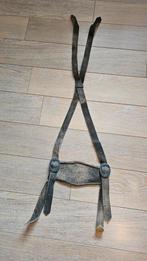 Lederen bretels voor lederhosen, Ophalen, Losse buckle of gesp, Bruin, Echt leder