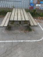 2 Stevige picknicktafels, gebruikt en klaar voor hergebruik, Tuin en Terras, Picknicktafels, Ophalen, Gebruikt, Rechthoekig, Hout