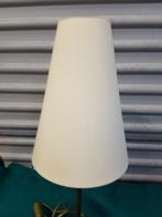 tafellamp messing met creme kap, Huis en Inrichting, Lampen | Tafellampen, Ophalen of Verzenden, 'T Olde Gre-j, Info@toldegrej.nl