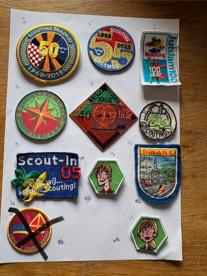 Badges insignes  scouting, Verzamelen, Scouting, Zo goed als nieuw, Embleem, Speld of Insigne, Ophalen of Verzenden