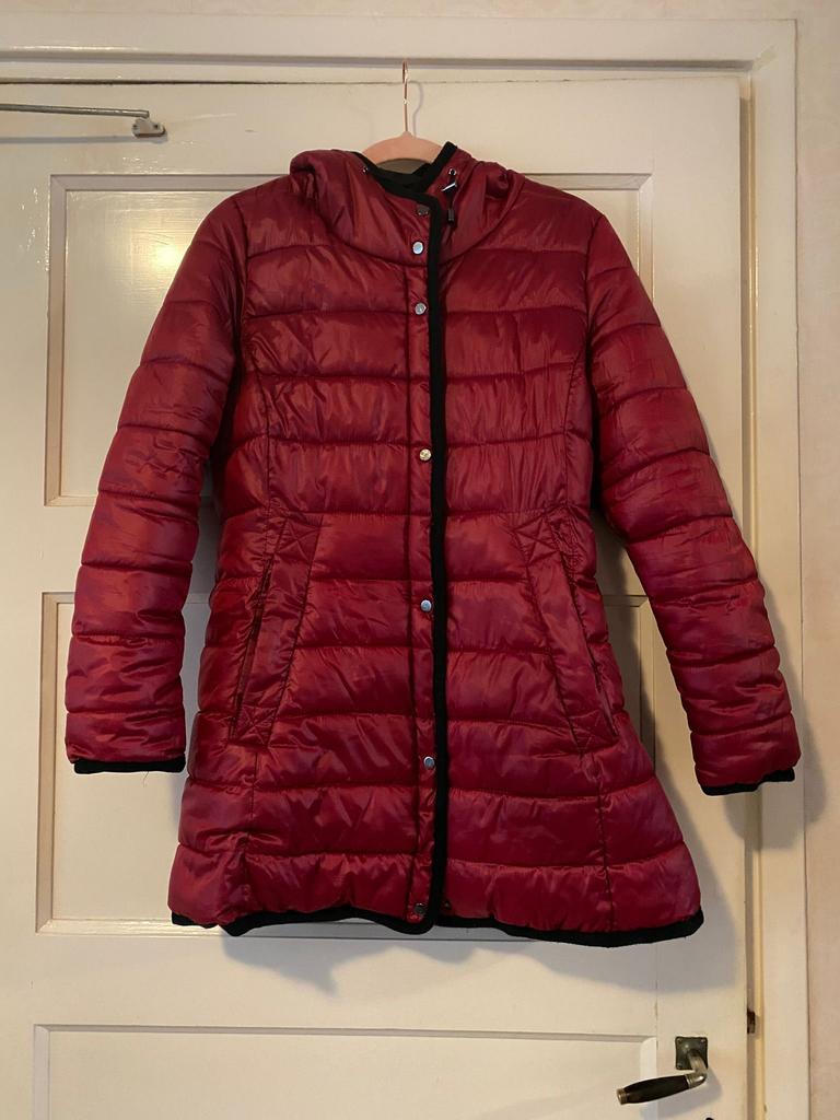 Winterjas les Amies, Kleding | Dames, Ophalen, Zo goed als nieuw, Maat 38/40 (M), Rood