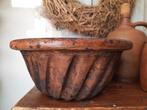 Oude brocante Franse aardewerk bakvorm tulband *Etage3*, Gebruikt, ., Ophalen of Verzenden, .