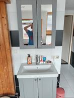 Ikea Enhet wastafelmeubel met spiegelkast en kraan, Huis en Inrichting, Badkamer | Badkamermeubels, Minder dan 50 cm, Gebruikt