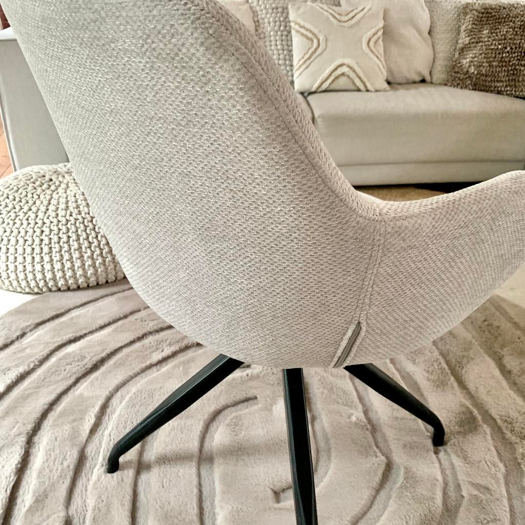 6 Ayla beige - draaibare eetkamerstoelen- fotoshoot, Ophalen, Draaistoelen kaki zand champagne ecru naturel stoel, Overige kleuren