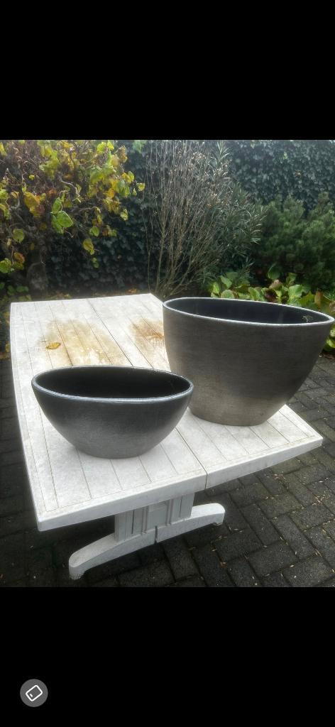 Binnen bloempotten ovaal, Tuin en Terras, Bloempotten, Gebruikt, Aardewerk, Binnen, Minder dan 40 cm, Minder dan 25 cm, Overige vormen