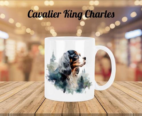Cavalier King Charles Spaniel profiel mok, Huis en Inrichting, Keuken | Servies, Nieuw, Kop(pen) en/of Schotel(s), Overige stijlen