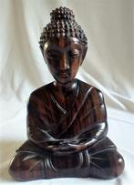 Kleine Buddha teakhout, Huis en Inrichting, Woonaccessoires | Boeddhabeelden, Gebruikt, Ophalen of Verzenden