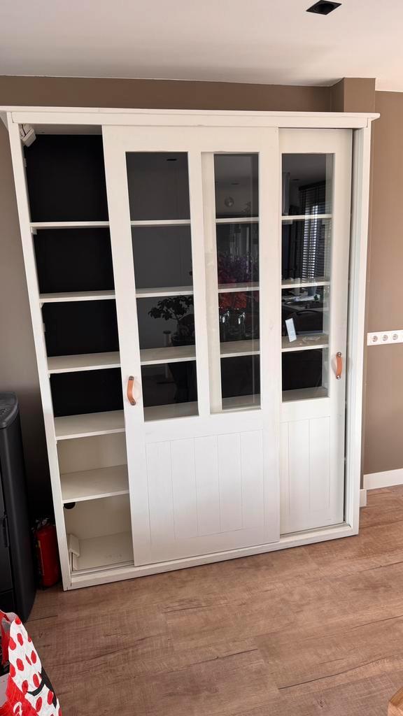 Vitrinekast Timzo Woodliving, Huis en Inrichting, Kasten | Vitrinekasten, Zo goed als nieuw, 50 tot 100 cm, 25 tot 50 cm, Ophalen