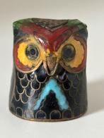 Cloisonne vingerhoedje uil, Ophalen of Verzenden, Zo goed als nieuw