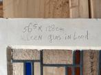 Glas in lood raam 56.5x128cm, Antiek en Kunst, Ophalen