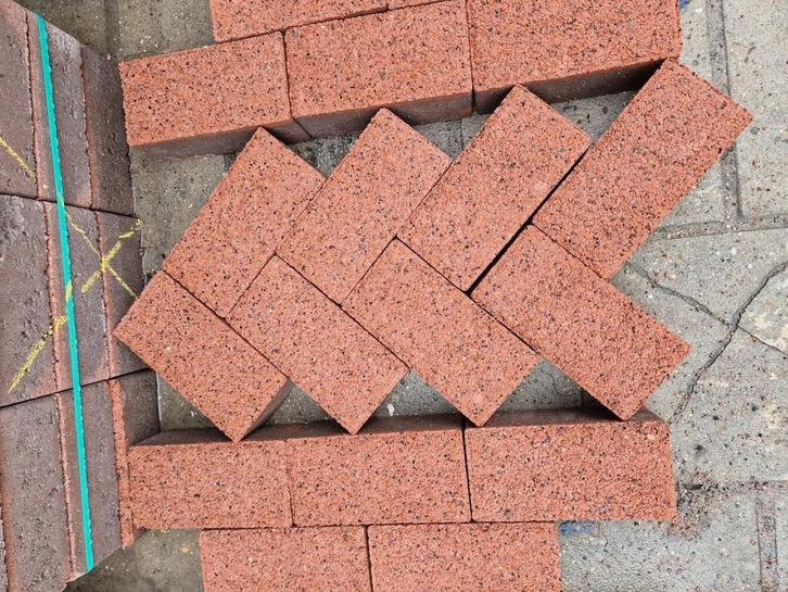 Betonklinker 8cm edel rood, Tuin en Terras, Tegels en Klinkers, Nieuw, Klinkers, Beton, Ophalen