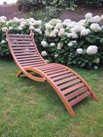 Houten ligstoel, Tuin en Terras, Ligbedden, Ophalen, Gebruikt, Hout, Inklapbaar