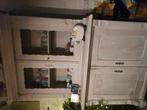 Brocante servicekast buffetkast, Ophalen, 200 cm of meer, 25 tot 50 cm, Glas