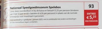 Nationaal Speelgoedmuseum Spelebos kortingsbon  