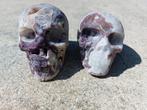 Set van Paarse sfaleriet/ sfaleriet met fluoriet skulls, Verzamelen, Mineralen en Fossielen, Ophalen of Verzenden, Mineraal