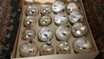 Doos16, 16 Oude Zilveren Gesuikerde Kerstballen Stille Nacht, Diversen, Kerst, Ophalen of Verzenden, Gebruikt