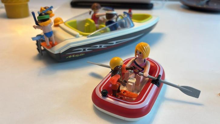 Playmobil Speedboot + Rubberboot combi 4862 / 5439 / 9085, Kinderen en Baby's, Speelgoed | Playmobil, Ophalen