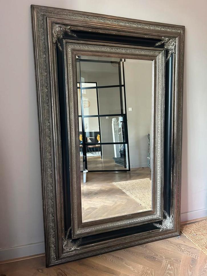 Grote klassieke spiegel met geslepen glas – 112,5 x 172 cm, Antiek en Kunst, Antiek | Spiegels, 100 tot 150 cm, 150 tot 200 cm