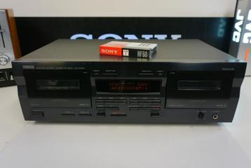 Yamaha KX-W321 Dubbel Cassettedeck + Sony HF-60 Cassette beschikbaar voor biedingen