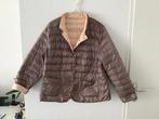 Bruine gewatteerde jas met stippen - Maat 42, Kleding | Dames, Ophalen of Verzenden, Zo goed als nieuw, Maat 42/44 (L), Bruin