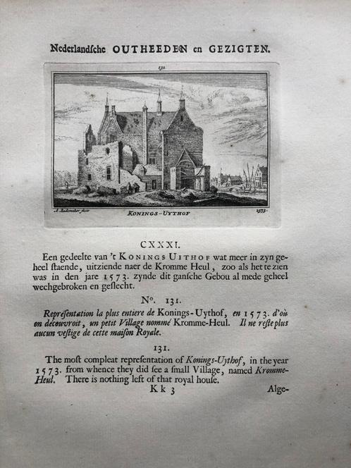 131 / Delft Konings Uithof Kopergravure 1732, Antiek en Kunst, Kunst | Etsen en Gravures, Ophalen of Verzenden