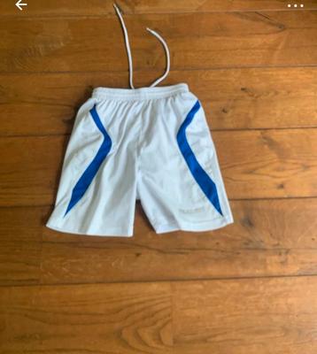 Sportbroek, Hummel, maat 140, korte broek, wit met blauw beschikbaar voor biedingen